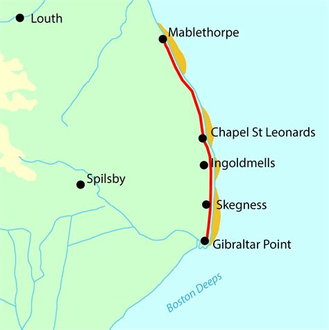 map lincolnshire coast.